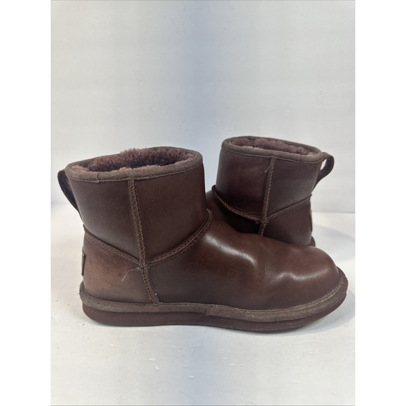 L.L. BEAN Women's Brown Leather Wool Lined Bean Boots Size 9M made in Maine USA - Picture 6 of 8